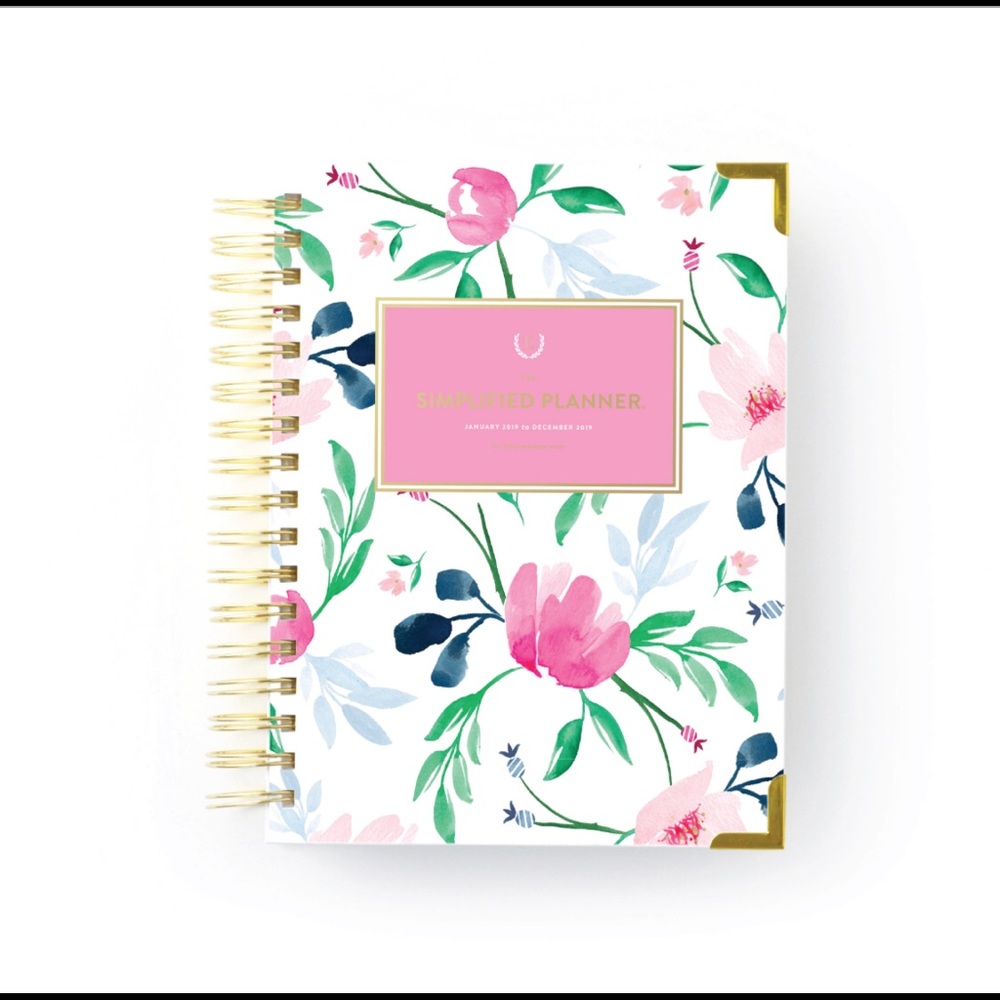 2019 Simplified Daily Planner watercolor floral
